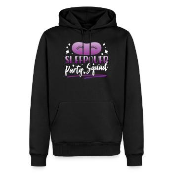 Soirée pyjama Troupe Passez la nuit - Sweat à capuche Premium bio Homme - noir - Devant - Nico (187cm)