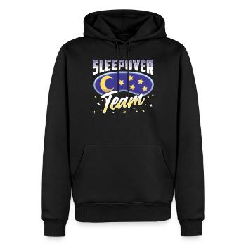 Nuit d’équipe douce - Sweat à capuche Premium bio Homme - noir - Devant - Nico (187cm)