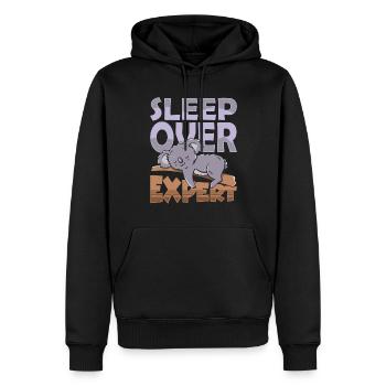 Experte Für Übernachtungen Übernachten Süß Party - Männer Premium Bio Hoodie - Schwarz - Vorne - Nico (187cm)