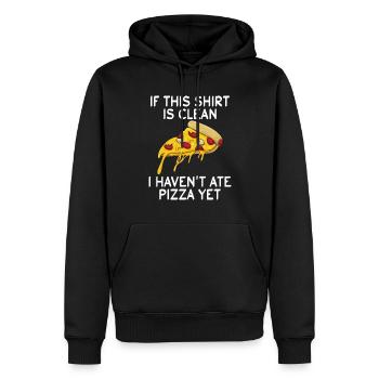 Snack Pizzalove Pizza Lover Geschenk - Männer Premium Bio Hoodie - Schwarz - Vorne - Nico (187cm)