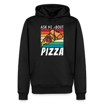 Snack Pizzalove Pizza Lover Geschenk - Männer Premium Bio Hoodie - Schwarz - Vorne - Nico (187cm)