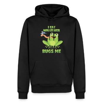 Frosch Wortspiel Kröte Wortwitz Insekten - Männer Premium Bio Hoodie - Schwarz - Vorne - Nico (187cm)
