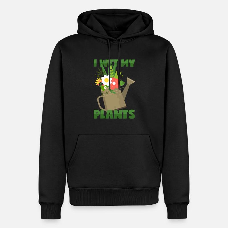 Pflanzen Gießen - Männer Premium Bio Hoodie - Schwarz