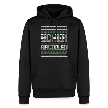 Engine Car Tuning Ugly Christmas - Boxer Aircooled - Männer Premium Bio Hoodie - Schwarz - Vorne - Nico (187cm)