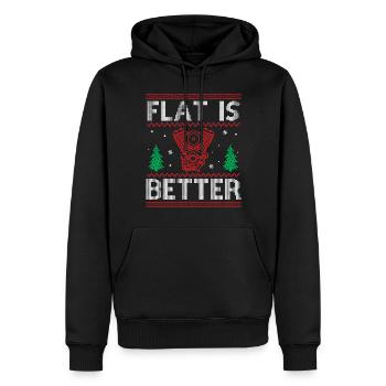 Engine Car Tuning Ugly Christmas - Flat Is Better - Männer Premium Bio Hoodie - Schwarz - Vorne - Nico (187cm)