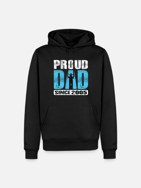 Proud Dad Since 2005 - Men’s Premium Organic Hoodie - black