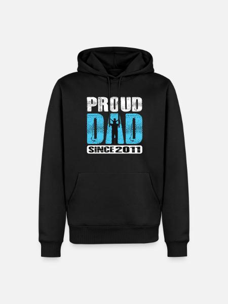 Proud Dad Since 2011 - Men’s Premium Organic Hoodie - black