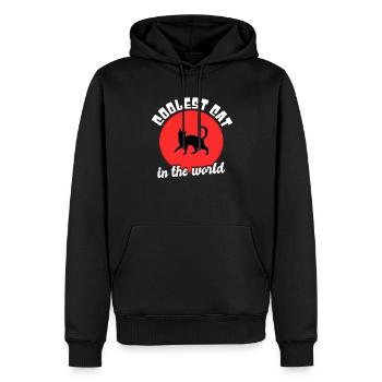 Coole Katze Spruch - Männer Premium Bio Hoodie - Schwarz - Vorne - Nico (187cm)