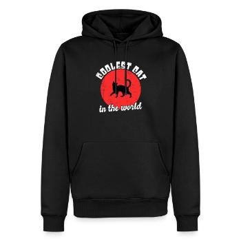 Coole Katze Spruch - Männer Premium Bio Hoodie - Schwarz - Vorne - Nico (187cm)