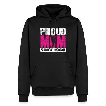 Proud Mom Since 1960 - Männer Premium Bio Hoodie - Schwarz - Vorne - Nico (187cm)