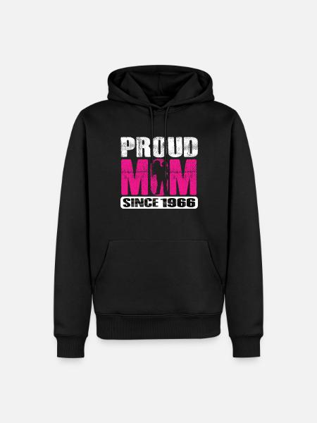 Proud Mom Since 1966 - Men’s Premium Organic Hoodie - black
