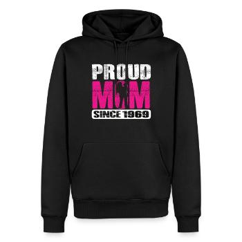 Proud Mom Since 1969 - Männer Premium Bio Hoodie - Schwarz - Vorne - Nico (187cm)