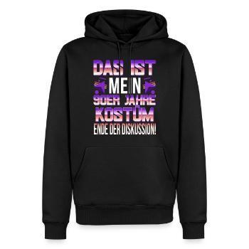 90er Jahre Outfit Kostüm Party Mottoparty Herren - Männer Premium Bio Hoodie - Schwarz - Vorne - Nico (187cm)