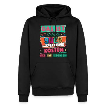 90er Jahre Outfit Kostüm Party Mottoparty Herren - Männer Premium Bio Hoodie - Schwarz - Vorne - Nico (187cm)