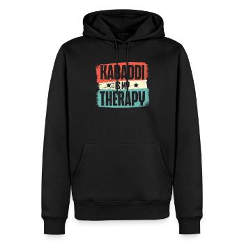 Kabaddi Ist Meine Therapie Indischer Sport Indien - Männer Premium Bio Hoodie - Schwarz - Vorne - Nico (187cm)