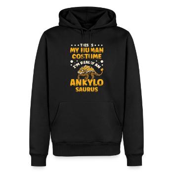 Ich Bin Wirklich Eine - Männer Premium Bio Hoodie - Schwarz - Vorne - Nico (187cm)