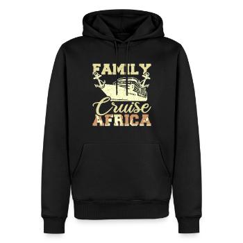 Couple familial Croisière Afrique - Sweat à capuche Premium bio Homme - noir - Devant - Nico (187cm)