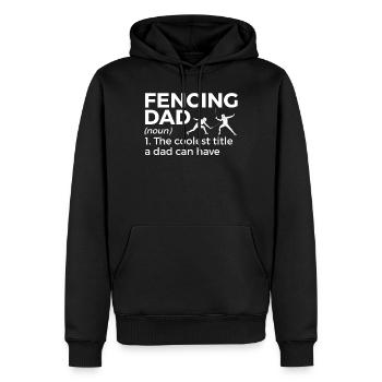 Fechten Degen Fechtduell Geschenkidee - Männer Premium Bio Hoodie - Schwarz - Vorne - Nico (187cm)