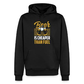 Bier Ist Billiger Als Benzin Preise - Männer Premium Bio Hoodie - Schwarz - Vorne - Nico (187cm)