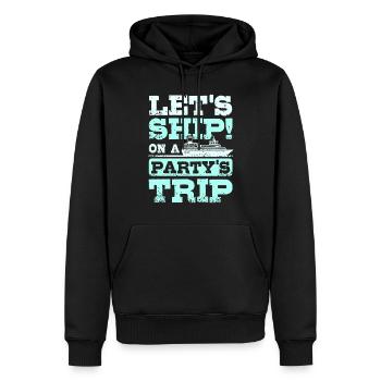 Croisière à bord d’un voyage de fête - Sweat à capuche Premium bio Homme - noir - Devant - Nico (187cm)