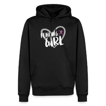 Fechten Degen Fechtduell Geschenkidee - Männer Premium Bio Hoodie - Schwarz - Vorne - Nico (187cm)
