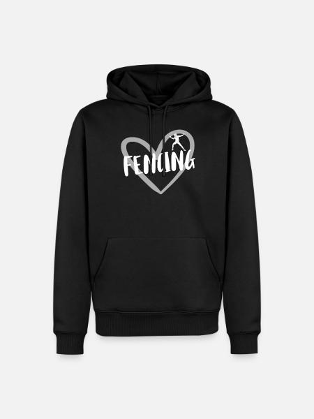 Fechten Degen Fechtduell Geschenkidee - Männer Premium Bio Hoodie - Schwarz
