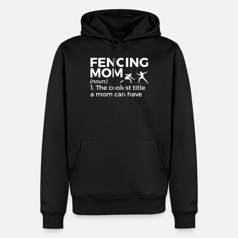 Fechten Degen Fechtduell Geschenkidee - Männer Premium Bio Hoodie - Schwarz