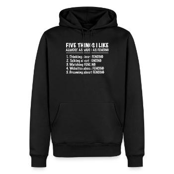 Escrime épée escrime duel idée cadeau - Sweat à capuche Premium bio Homme - noir - Devant - Nico (187cm)