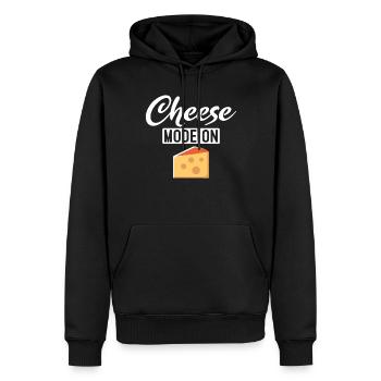 Snack Cheese Lover Cheese Gift - Sweat à capuche Premium bio Homme - noir - Devant - Nico (187cm)