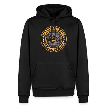 Daddy Father's Day - Daddy And Son The Perfect Tea - Men’s Premium Organic Hoodie - black - Front - Nico (187cm)