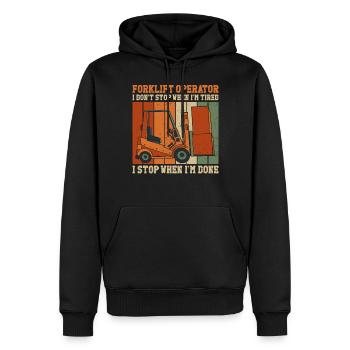 Certified Forklift Truck Operator - Männer Premium Bio Hoodie - Schwarz - Vorne - Nico (187cm)