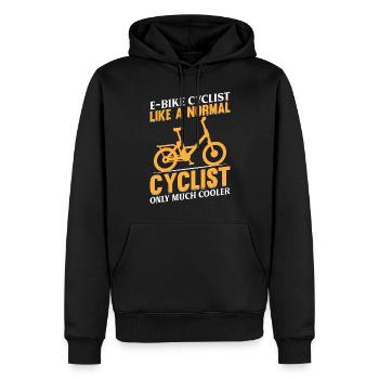 eBike E-bike Cyclist comme un cycliste normal seulement Mu - Sweat à capuche Premium bio Homme - noir - Devant - Nico (187cm)