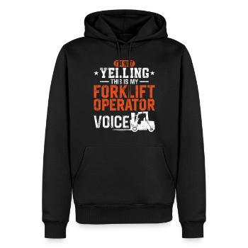 Certified Forklift Truck Operator - Men’s Premium Organic Hoodie - black - Front - Nico (187cm)