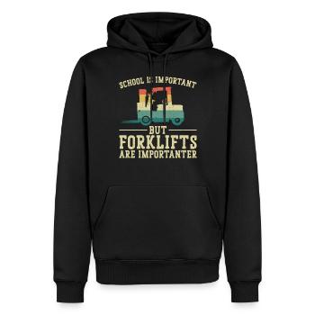 Certified Forklift Truck Operator - Männer Premium Bio Hoodie - Schwarz - Vorne - Nico (187cm)