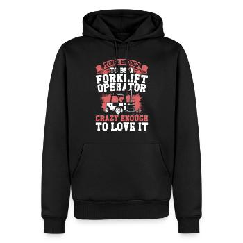 Certified Forklift Truck Operator - Männer Premium Bio Hoodie - Schwarz - Vorne - Nico (187cm)