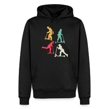 Scooter Tricks Stunt Racing Scooter Stunts Boys Sc - Sweat à capuche Premium bio Homme - noir - Devant - Nico (187cm)