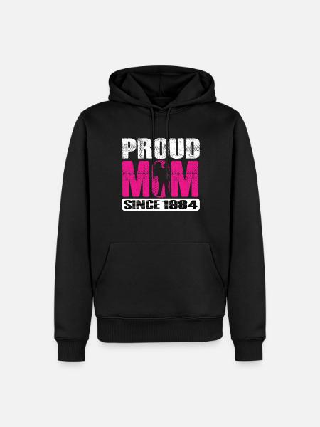 Proud Mom Since 1984 - Men’s Premium Organic Hoodie - black