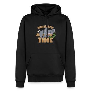 Koala Wortwitz - Männer Premium Bio Hoodie - Schwarz - Vorne - Nico (187cm)