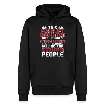 Certified Forklift Truck Operator - Männer Premium Bio Hoodie - Schwarz - Vorne - Nico (187cm)