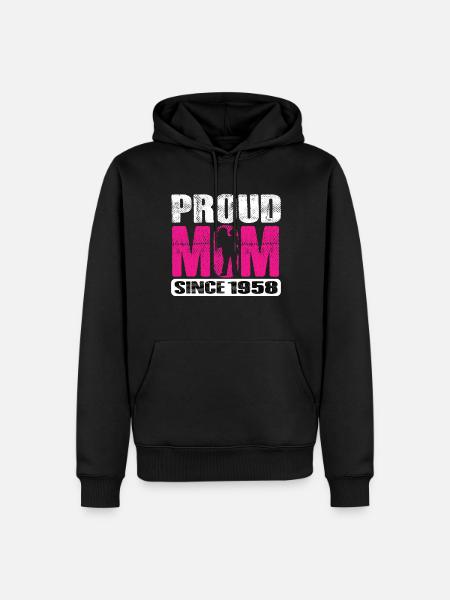 Proud Mom Since 1958 - Men’s Premium Organic Hoodie - black