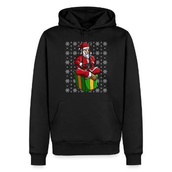 Christmas Gaming Santa Play Video Games Gamers - Men’s Premium Organic Hoodie - black - Front - Nico (187cm)