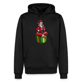 Christmas Gaming Santa Play Video Games Gamers - Men’s Premium Organic Hoodie - black - Front - Nico (187cm)