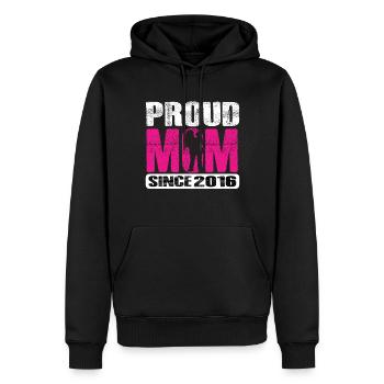 Proud Mom Since 2016 - Männer Premium Bio Hoodie - Schwarz - Vorne - Nico (187cm)