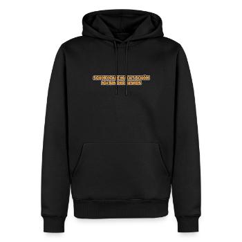 Schokolade macht schön Lustiger Spruch Schokolade - Männer Premium Bio Hoodie - Schwarz - Vorne - Nico (187cm)