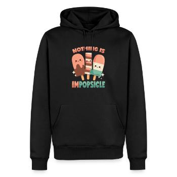 Eis am Stiel: Nichts ist unmöglich! - Männer Premium Bio Hoodie - Schwarz - Vorne - Nico (187cm)