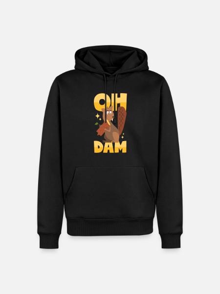 Beaver puns - Men’s Premium Organic Hoodie - black