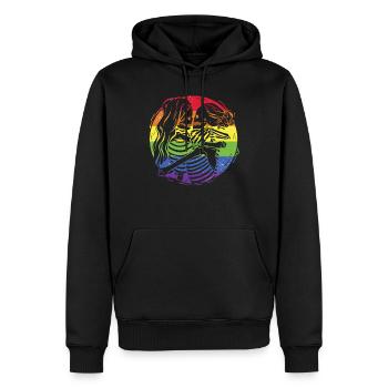 Lesben Gay Pride Bisexuell - Männer Premium Bio Hoodie - Schwarz - Vorne - Nico (187cm)