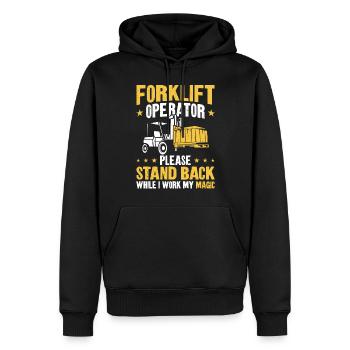 Certified Forklift Truck Operator - Männer Premium Bio Hoodie - Schwarz - Vorne - Nico (187cm)