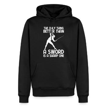 Fechten - Männer Premium Bio Hoodie - Schwarz - Vorne - Nico (187cm)