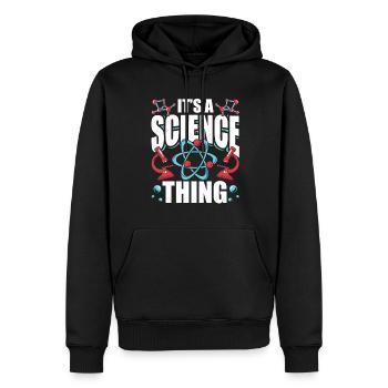 Est une chose scientifique scientifique - Sweat à capuche Premium bio Homme - noir - Devant - Nico (187cm)
